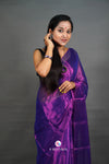 Purple Handloom Tissue Saree