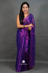 Purple Handloom Tissue Saree