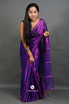 Purple Handloom Tissue Saree