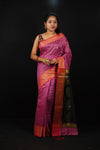 Handloom Zari Pink With Blouse