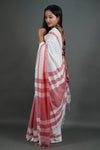 Zoya Red-White Saree