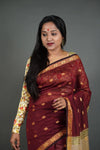 Simran Maroon Saree