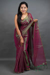 Onionpink Handloom Tissue Saree