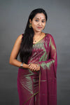 Onionpink Handloom Tissue Saree