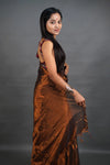 Copper Handloom Tissue Saree