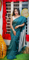 Sky Handllom Soft Cotton Stripe Saree